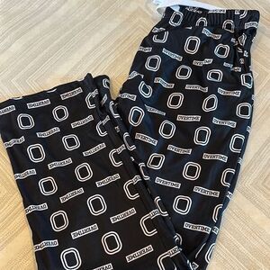 OVERTIME Men’s Black and White Logo Pajama Pants Size L Brand New